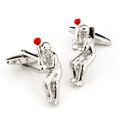 Cricket Batter Cufflinks