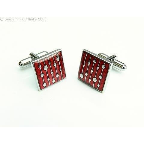 Raindrops Red Cufflinks