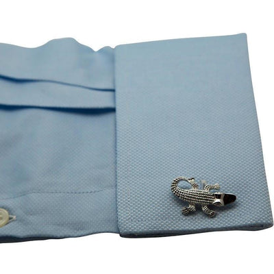 Silver Crocodile Cufflinks