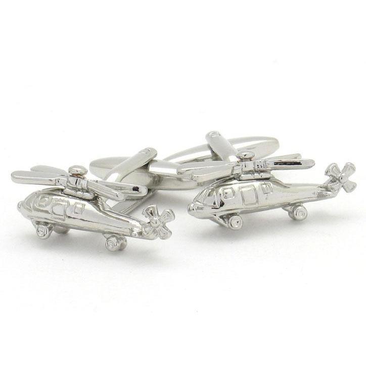 Silver Helicopter Cufflinks