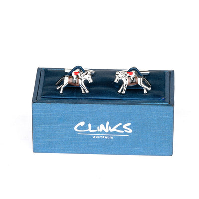 Racing Horses with Jockey (Colour) Cufflinks