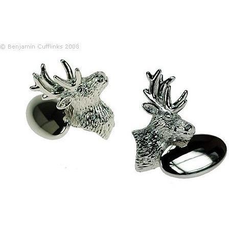 Stag's Head (with chain) Cufflinks