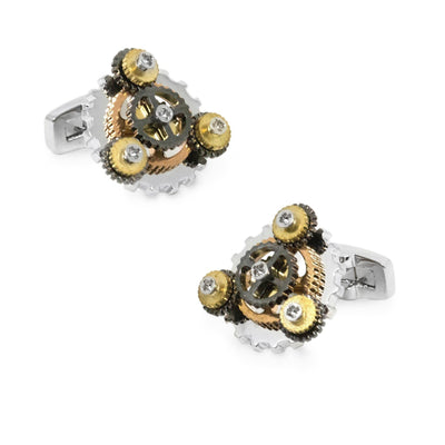 Steampunk Gear Cog Cufflinks in Multi Colour