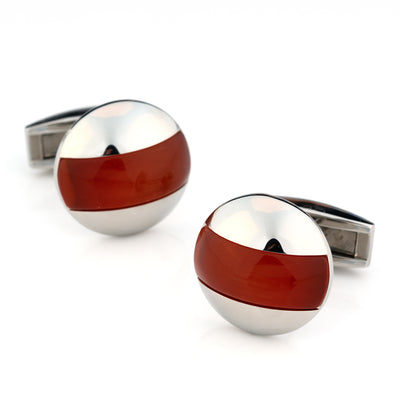 Elliptical Red Cat Eye Cufflinks, Classic & Modern Cufflinks, CL2020, Mens Cufflinks, Cufflinks, Cuffed, Clinks, Clinks Australia