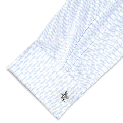 Silver Cow Cufflinks