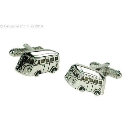 VW Kombi Van Silver Cufflinks