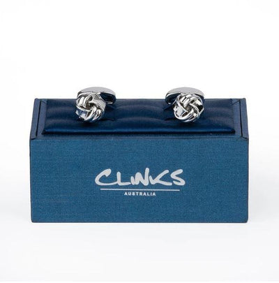 Small Silver Knot Cufflinks