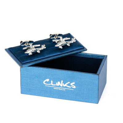 Silver Helicopter Cufflinks